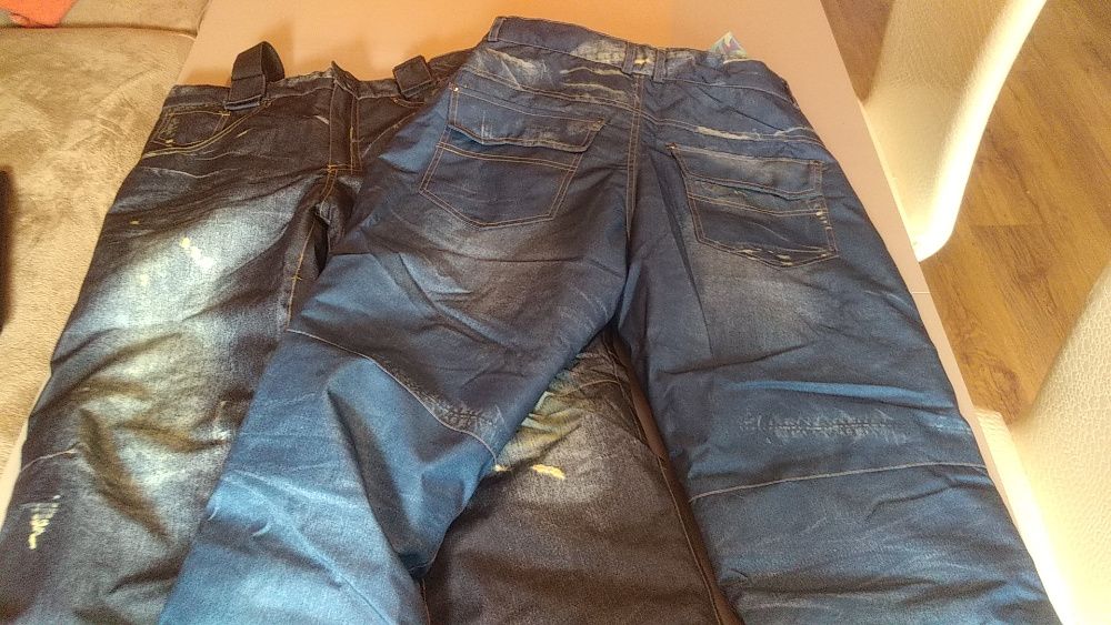 spodnie snowboard -stylizowany jeans-/narty/-NOWE-rozm. M i L .
