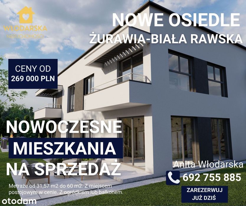 Nowoczesny kompleks mieszkaniowo-usługowy "ŻURAWIA"- Biała Rawska