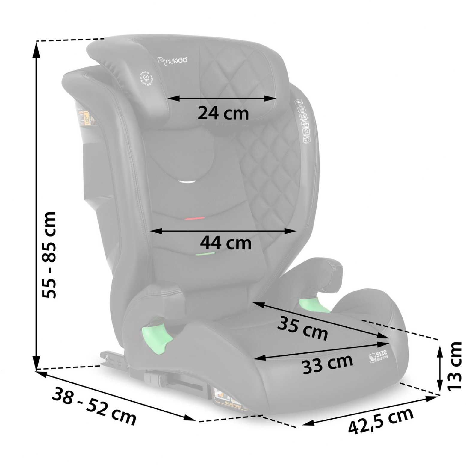 OKAZJA! Fotelik samochodowy Louis czarny 15-36 kg ISOFIX