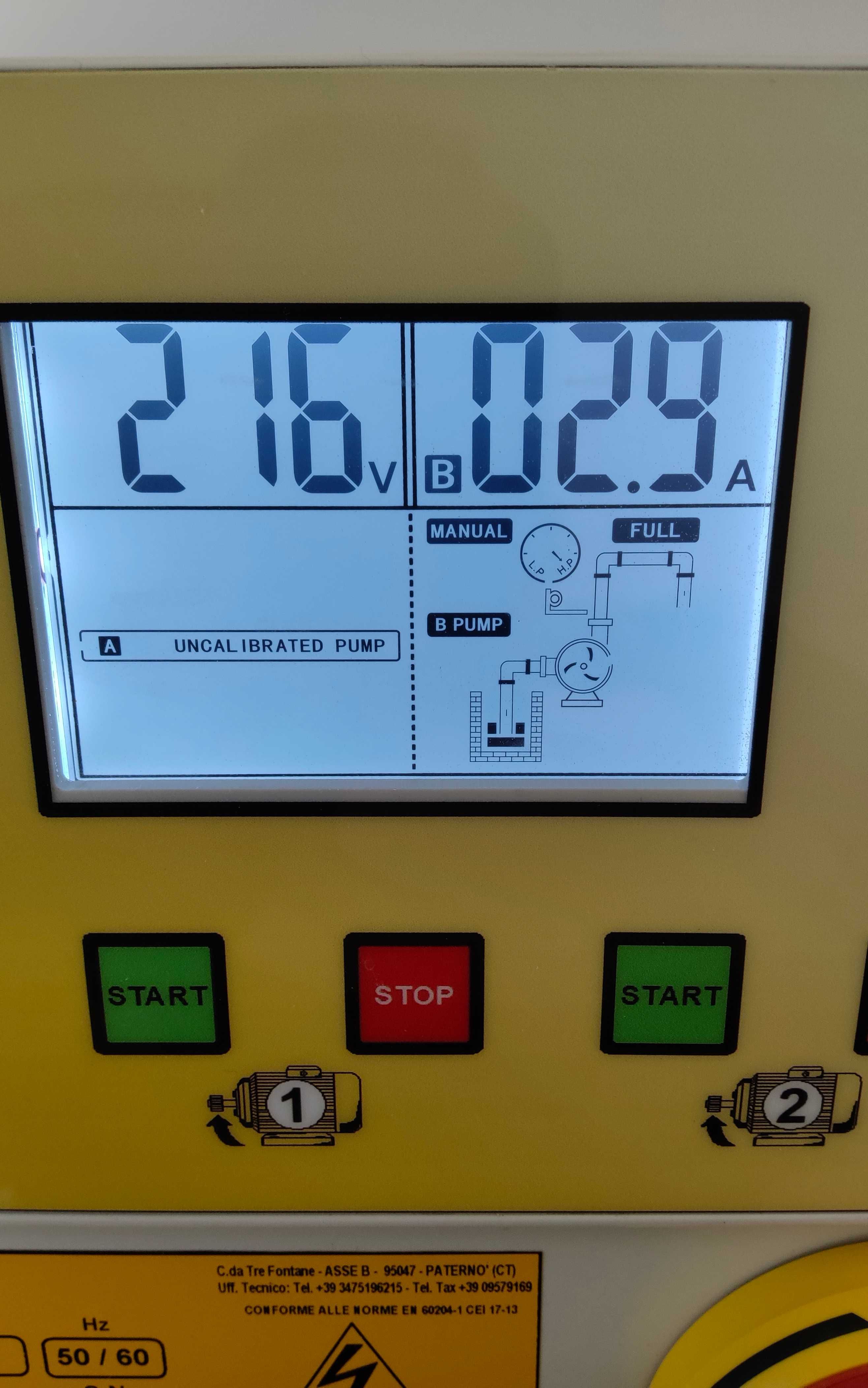jednofazowy kontroler/sterownik  dla 2-pomp(silników) 2x0,37-2,2kw