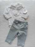 Komplet zestaw wizytowy chrzest koszulobody Livly 56 legginsy