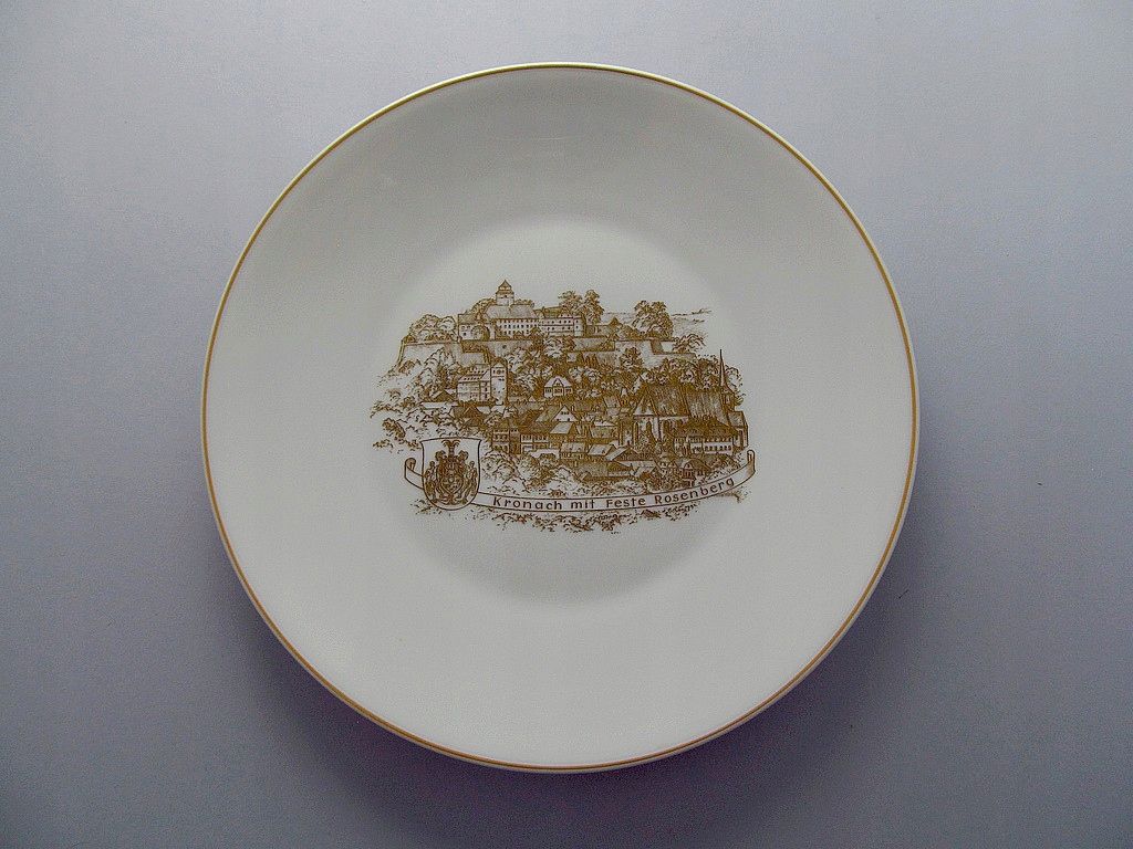 patera porcelanowa rosenthal widok miasta kronach