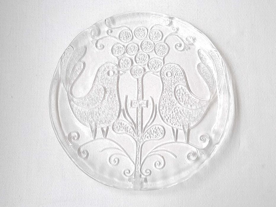 Stare szkło KOSTA BODA dekoracyjny talerz - Sweden