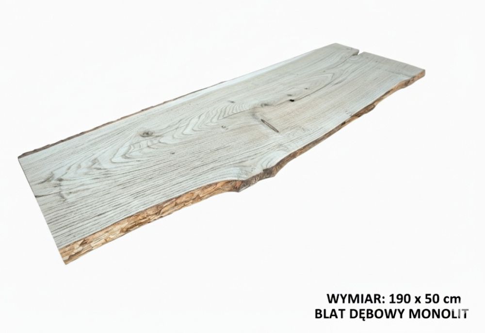 Monolit dębowy 190x57 na ławę biurko stolik kawowy