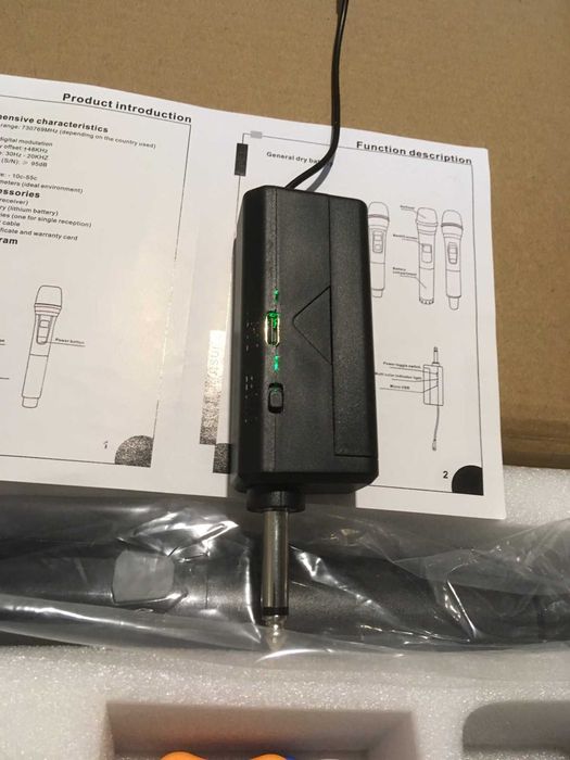 Радио система на аккумуляторах на два микрофона.