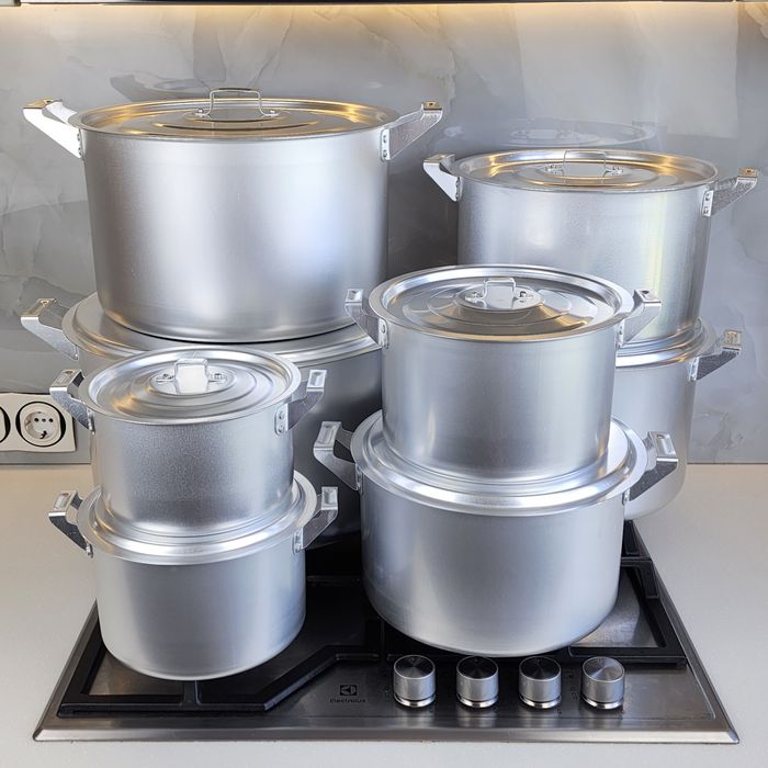 Набор алюминиевых кастрюль 3 шт 2;3;4 л и 8 шт 2;3;4;6;8;11;14;20 л