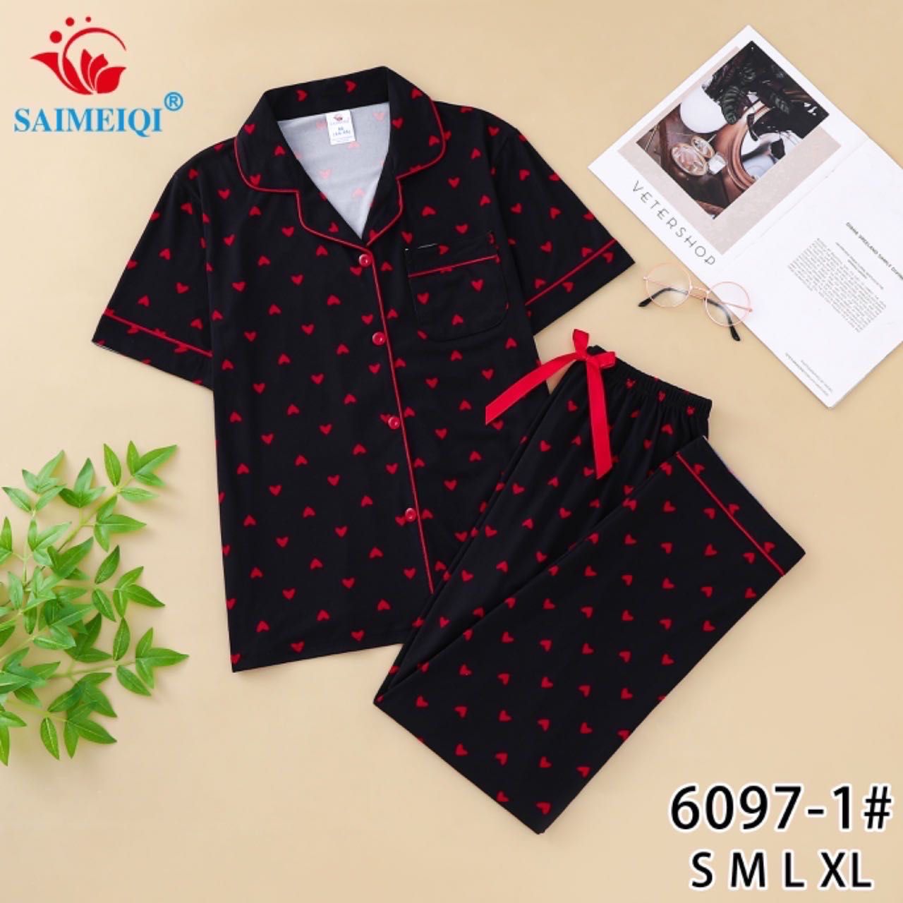 Женская пижама рубашка и брюки S - XL