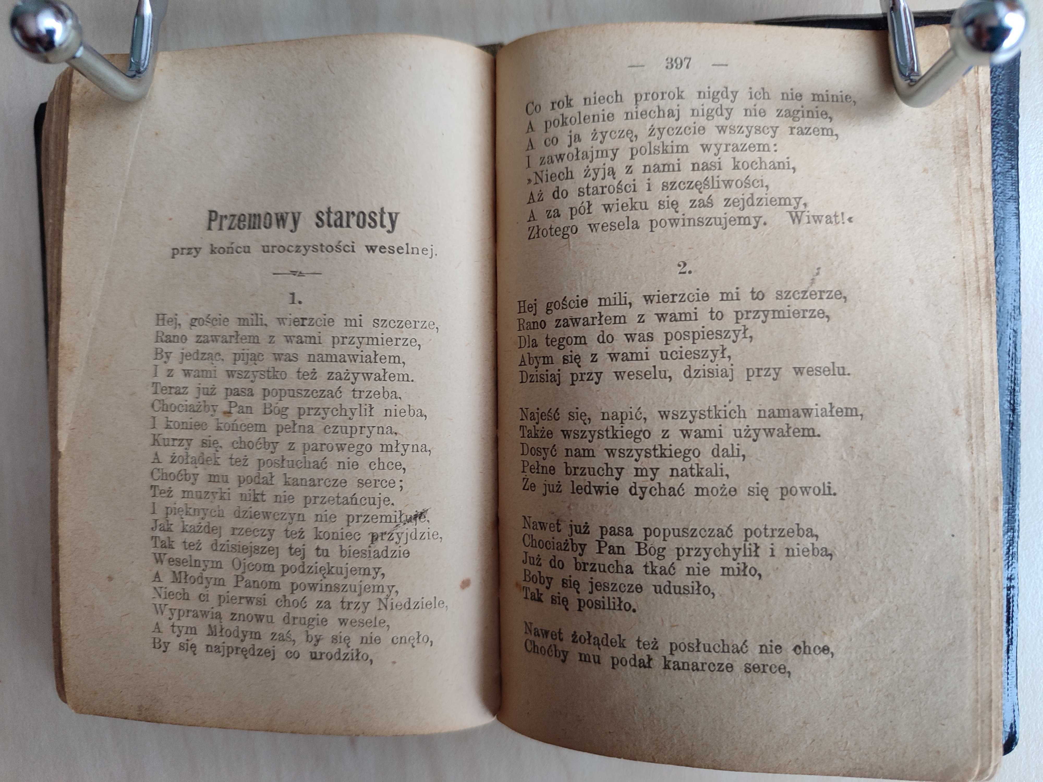 Starosta weselny – zb. Józef Gallus, książka unikat z 1907 r.