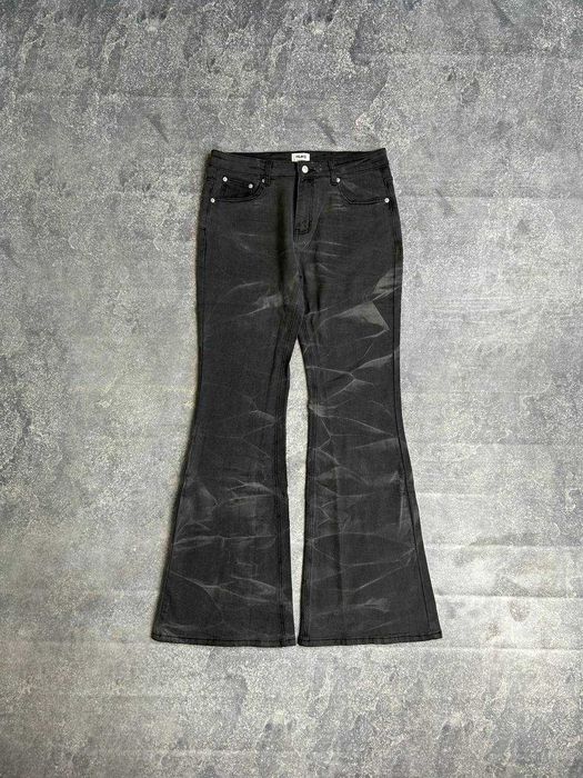 Джинси сірі штани штаны серые flared клеш джинсы кльош jeans