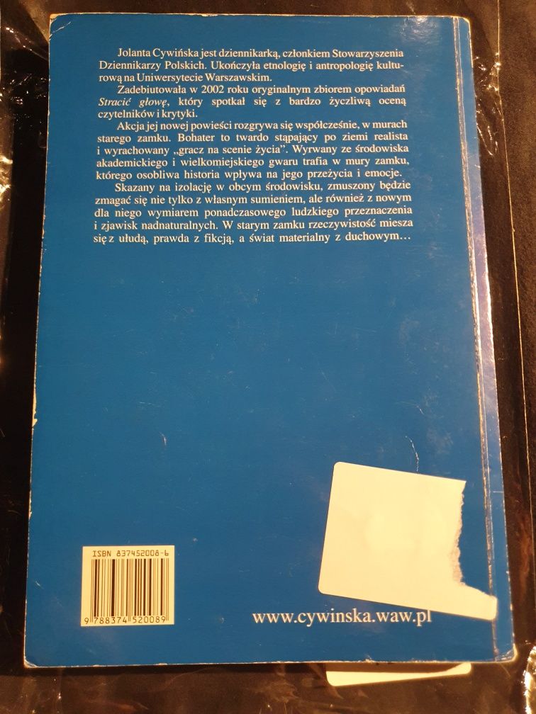 Książka "Zamek na skraju światów" Jolanta Cywińska mroczna literatura