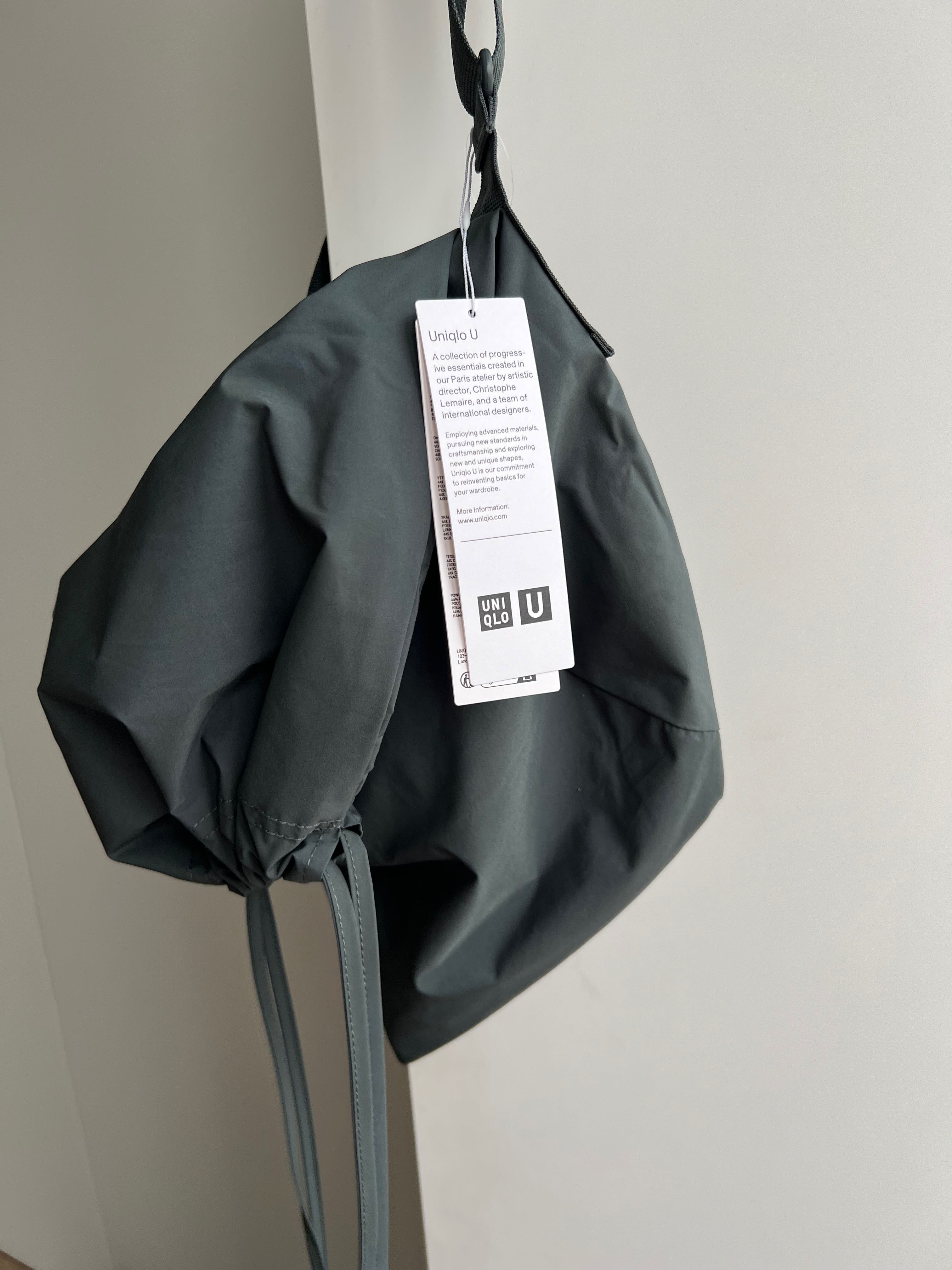 Велика кросбоді сумка темно зелена сіра бордова коричнева uniqlo
