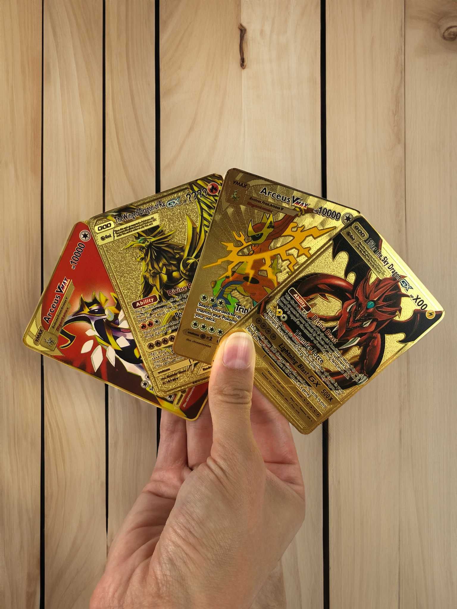 HIT TOTALNY ! 4 Metalowe Błyszczące Karty Pokemon