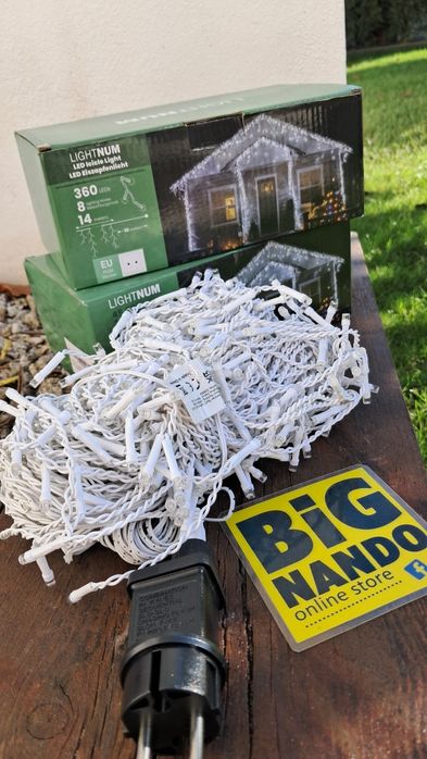 360 LED 14 metros + 10 de fio efeito cortina