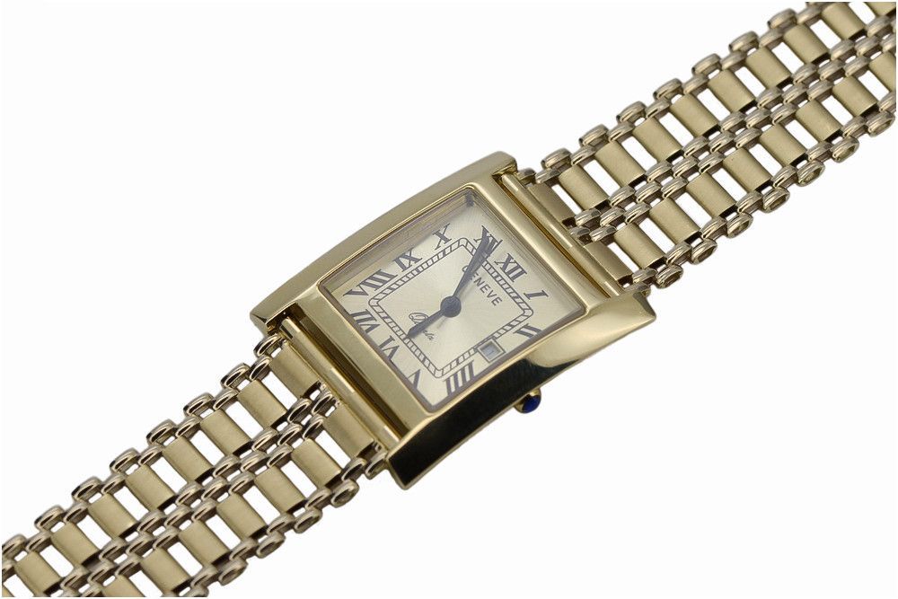 Złoty zegarek z bransoletą męski 14k Geneve mw009y&mbw011y Gdańsk