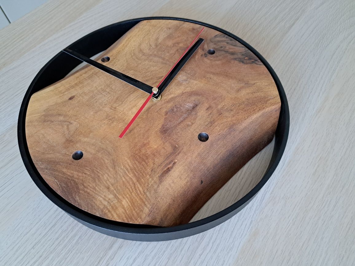 Zegar ścienny - loft - lite drewno