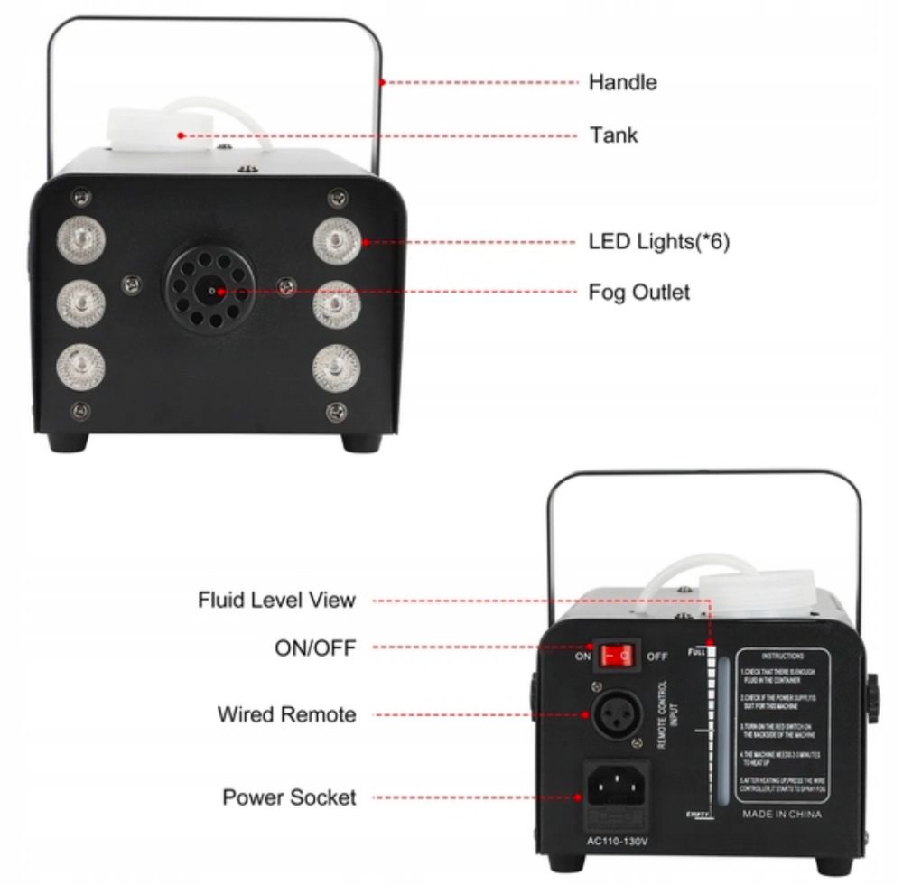 Wytwornica dymu 700W RGB