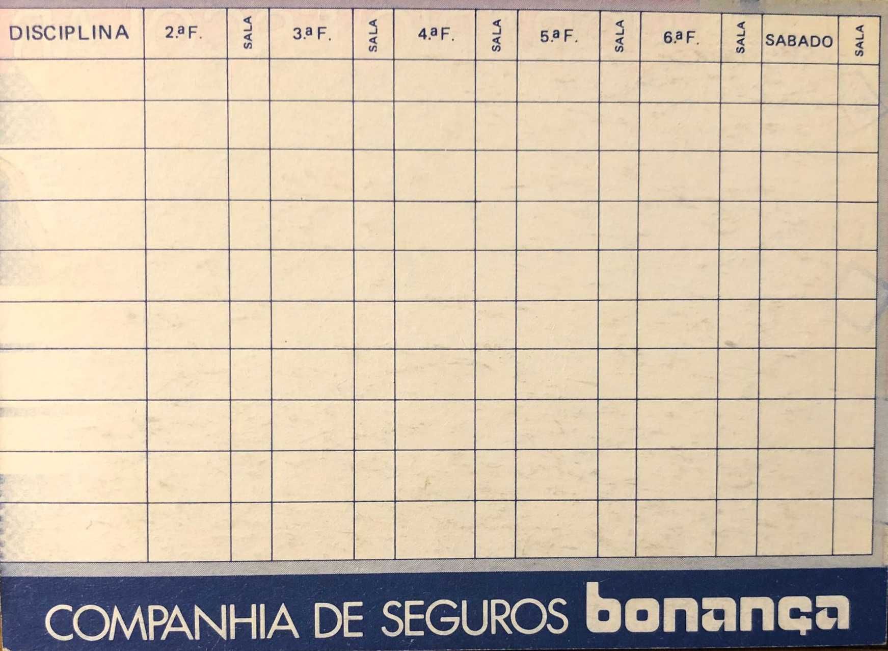 Horário Escolar Bonança Companhia de Seguros