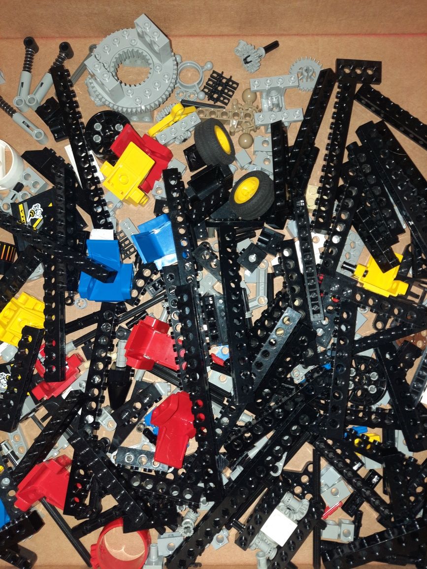 Lego technic belki mix czarne różne długości 0,5 kg