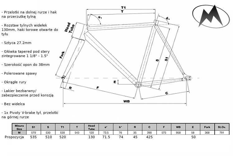 Rama gravel ostre koło fixed gear z widelcem karbon accent Mielec