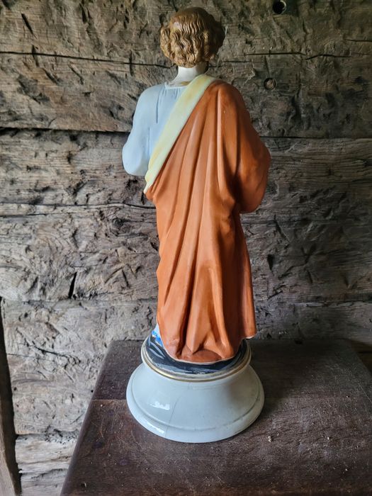 Stara biskwitowa figura Święty Józef porcelana Andenne