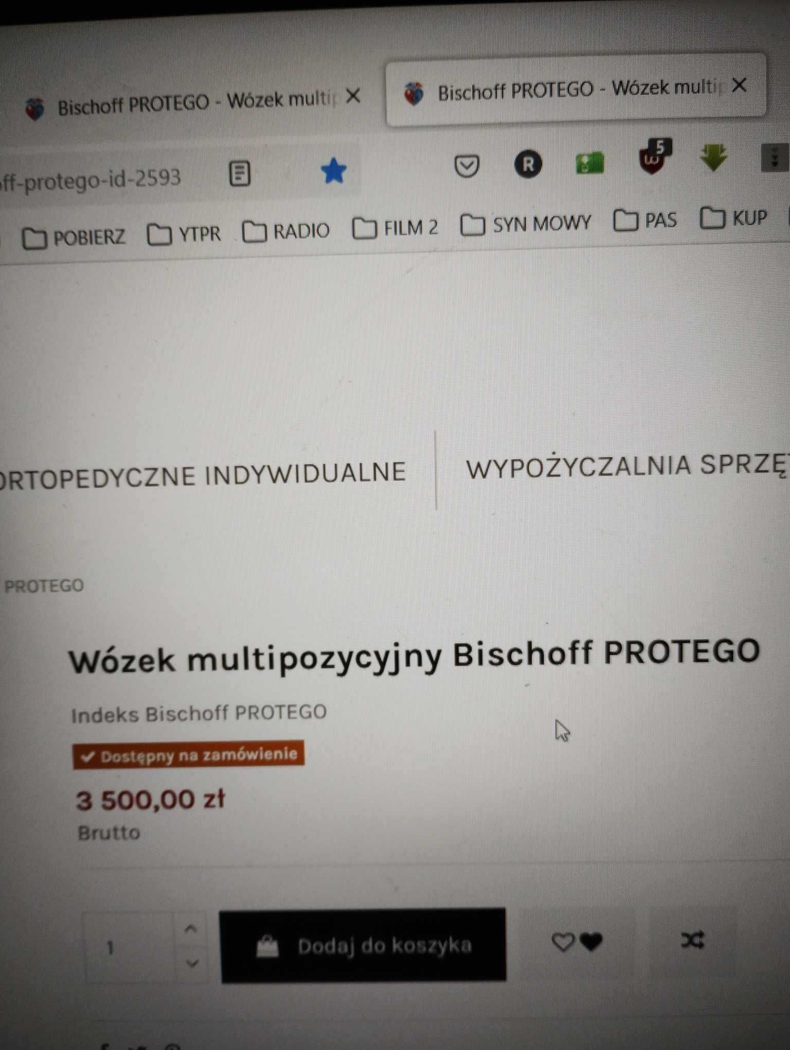 Wózek inwalidzki multipozycyjny Bischoff PROTEGO