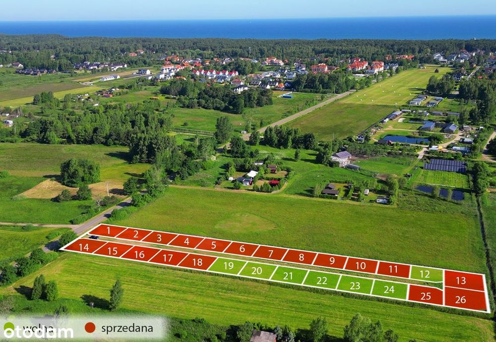 Działki 1200 metrów od morza