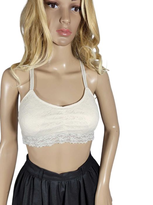 Koronkowy stanik biustonosz top 36,S/38,M bielizna damska croptop