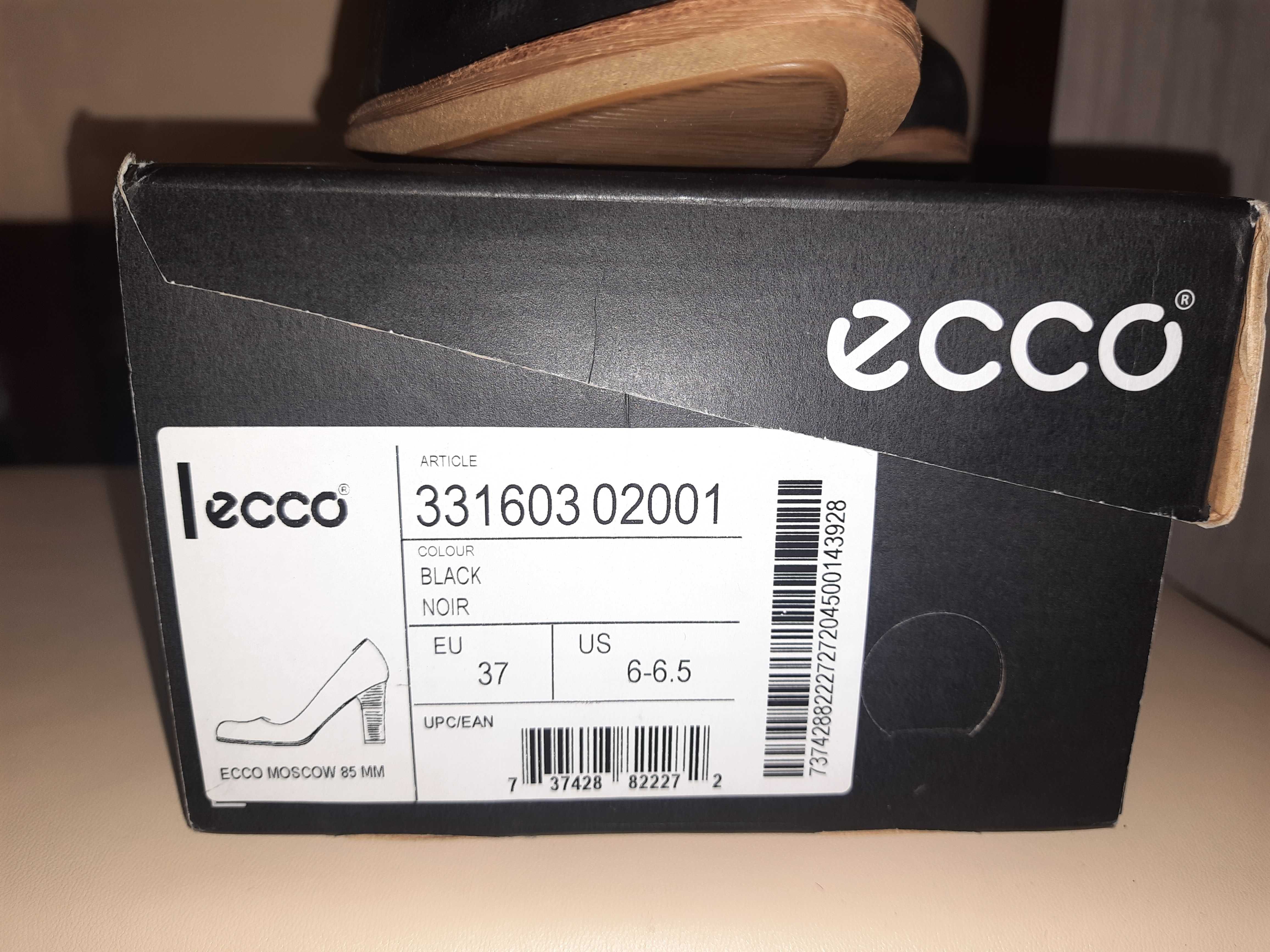 НОВЫЕ женские туфли ECCO кожаные черные 37 р.