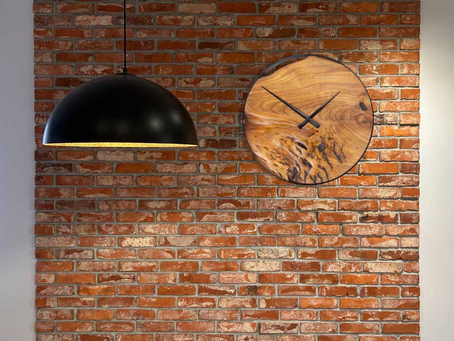 Zegar drewniany w stylu loft