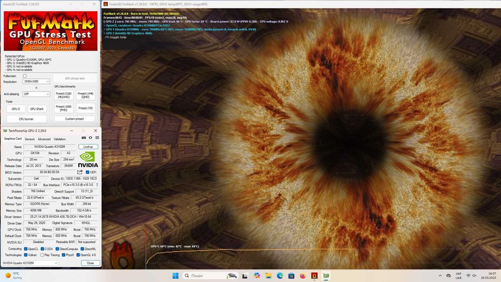 Серія АПГРЕЙД в/карта Nvidia Quadro K3100M 4gb MXM B