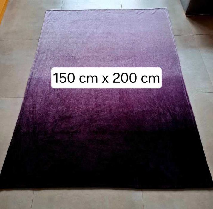 Home&You Koc gradient flossy cieniowany foletowy 150cm x 200x