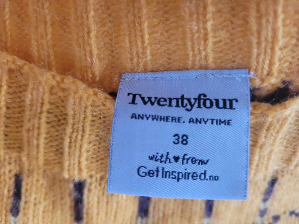 Wełniany sweter w norweskie wzory premium Twentyfour