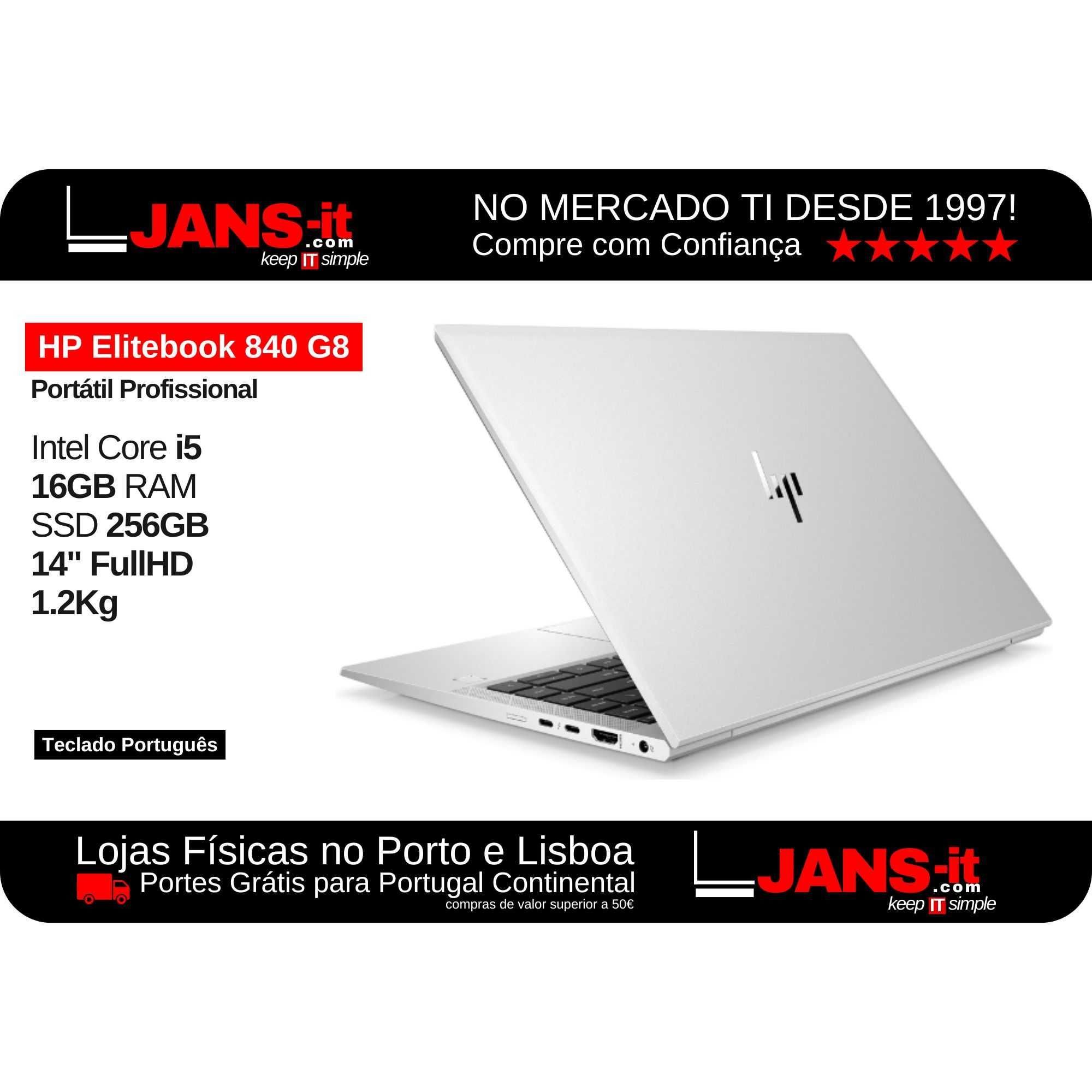 HP Elitebook 840 G8 | i5-1145G7 | 16GB | SSD 256GB | 14″ FHD