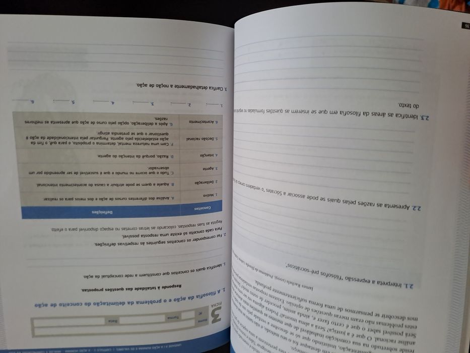 Caderno de atividades Filosofia 10° ano Reflexões