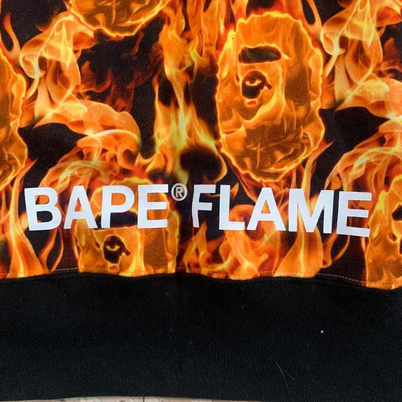 BAPE Flame Sweatshirt XL Multicor - Novo com Etiquetas