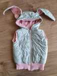 Małe Cuda bezrękawnik kamizelka handmade króliczek 80/86 róż mięta