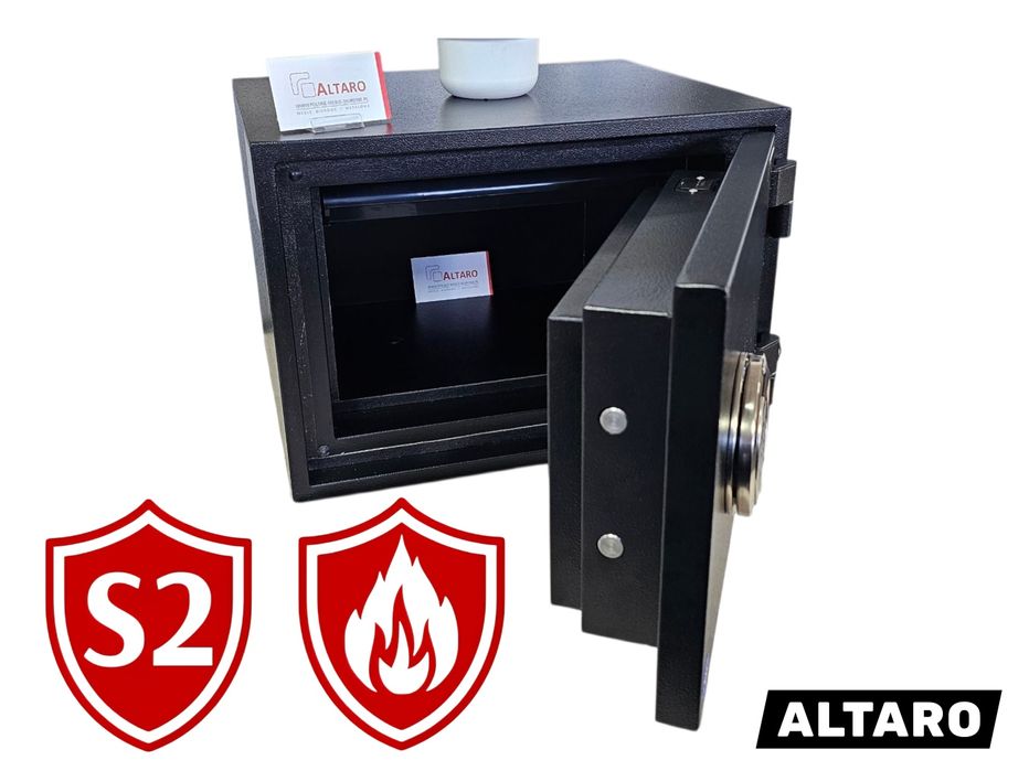 Sejf ognioodporny 60min • zamek ELEKTRONICZNY • na BROŃ, gotówkę, 30EL