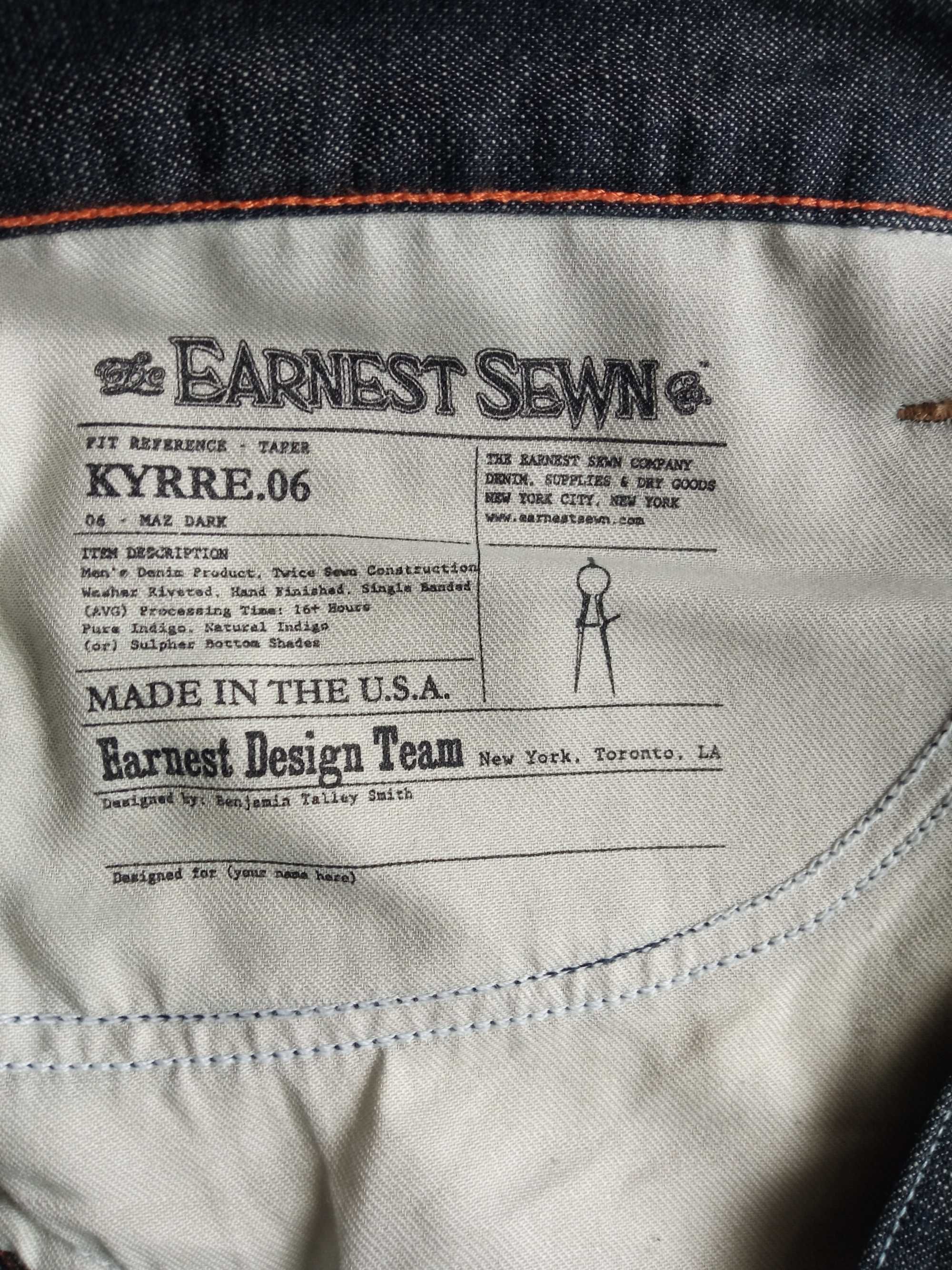 Earnest Sewn Kyrre.06 męskie spodnie jeans r 34 pas 98cm