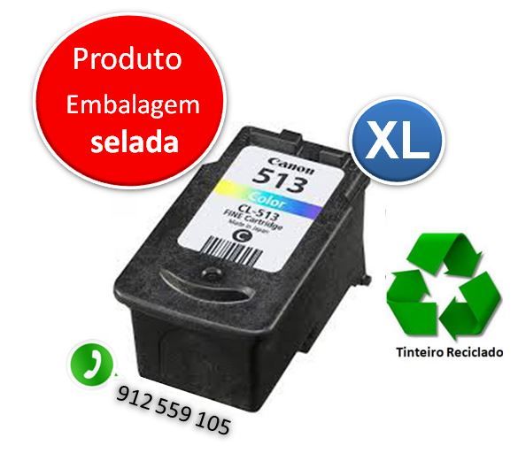 Conjunto 2 Tinteiros Regenerados CANON 512XL + 513 XL Alta capacidade