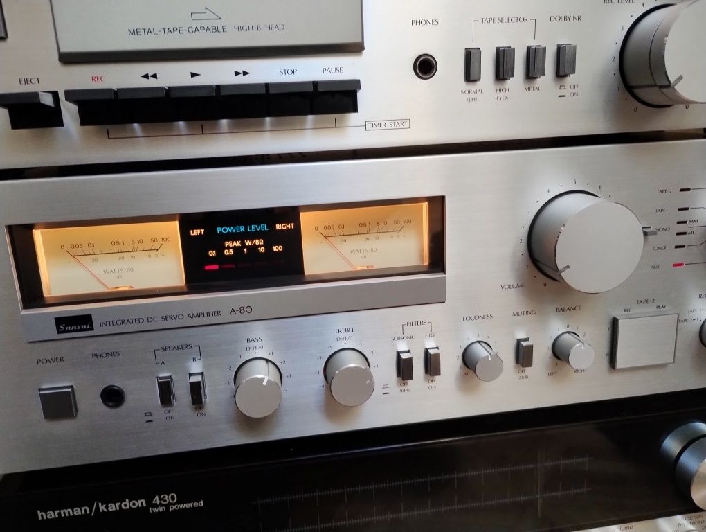 Wieża Sansui wzmacniacz A80  Marantz PM68
