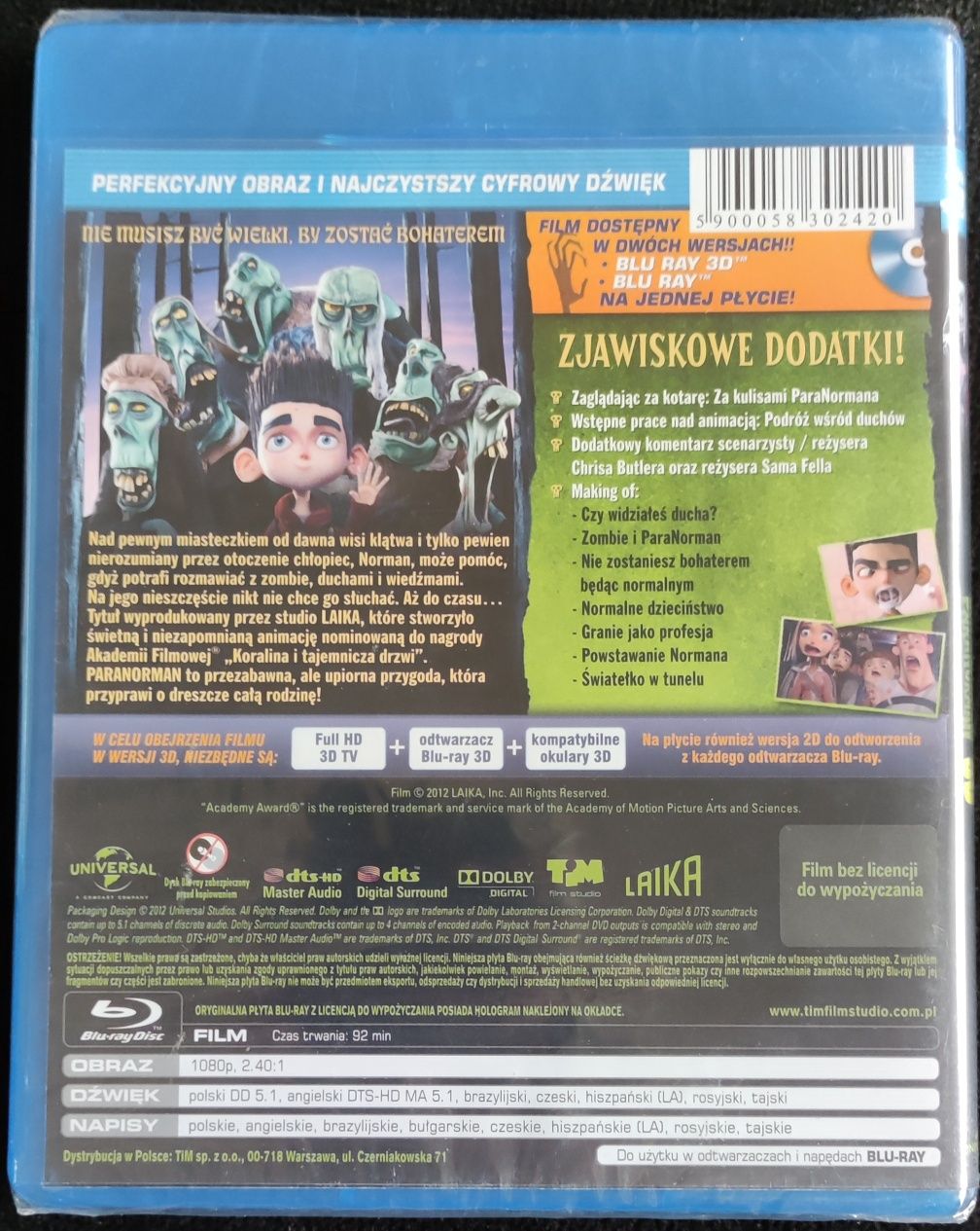 Paranorman 3D bluray PL