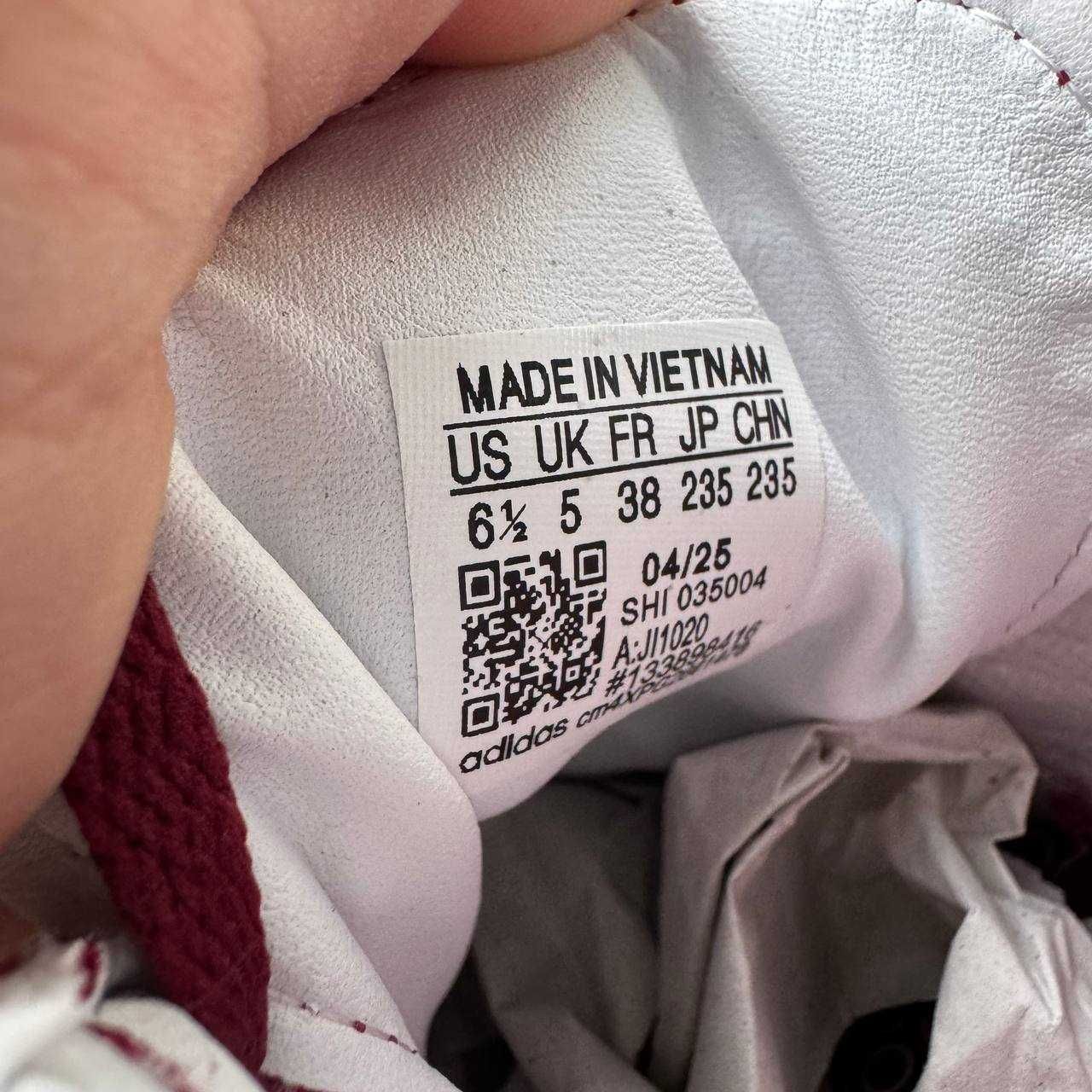 Жіночі кросівки Adidas Spezial бордовий з білим 323 ТОПОВІ