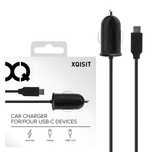 Ładowarka samochodowa Xqisit z kablem USB-C 2.4A 1m czarna