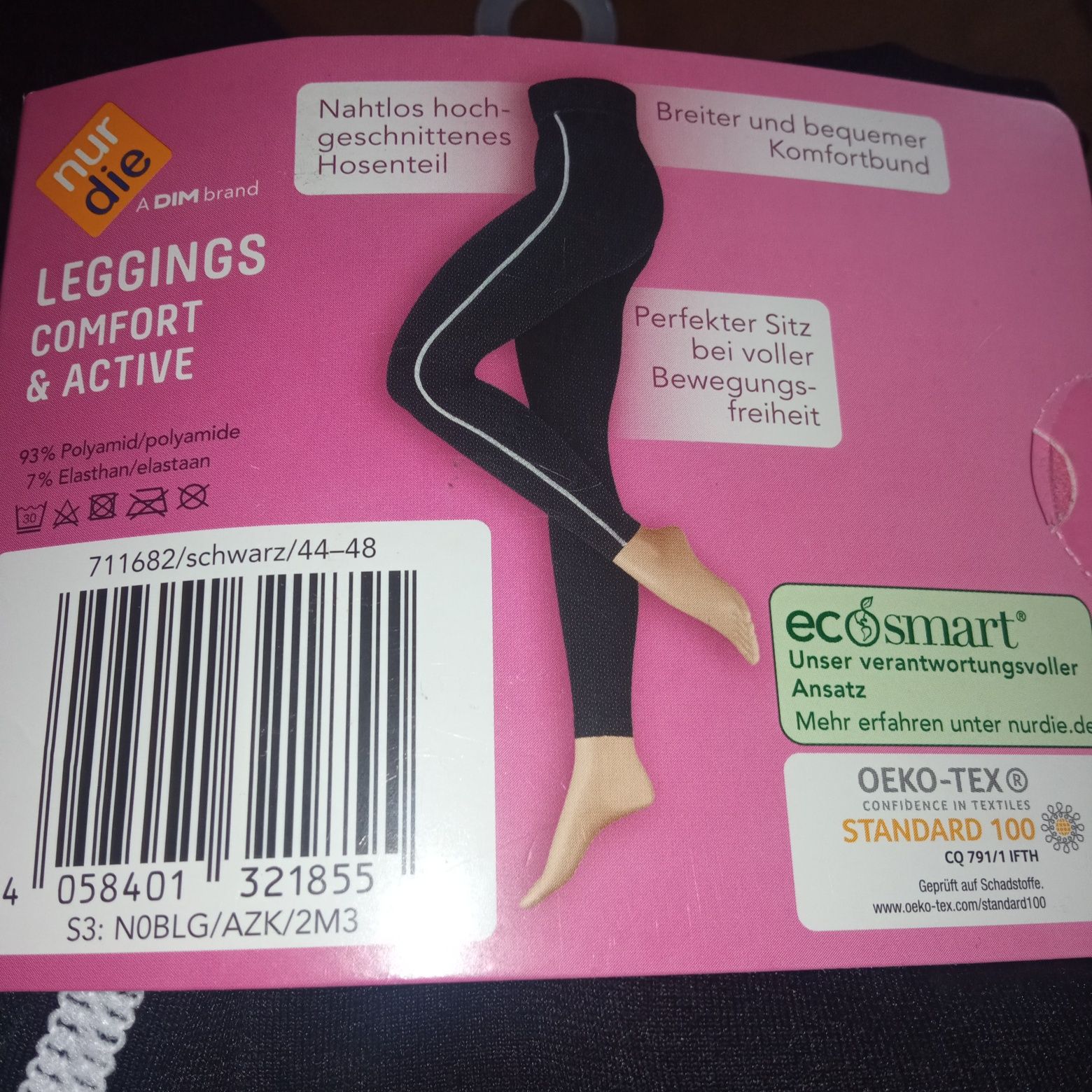 Legginsy sportowe CZARNE - r. L