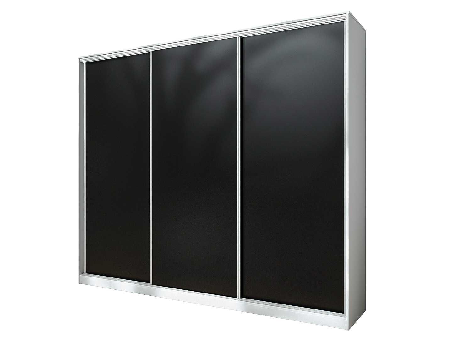 150x205x56 Szafa przesuwna White Czarna