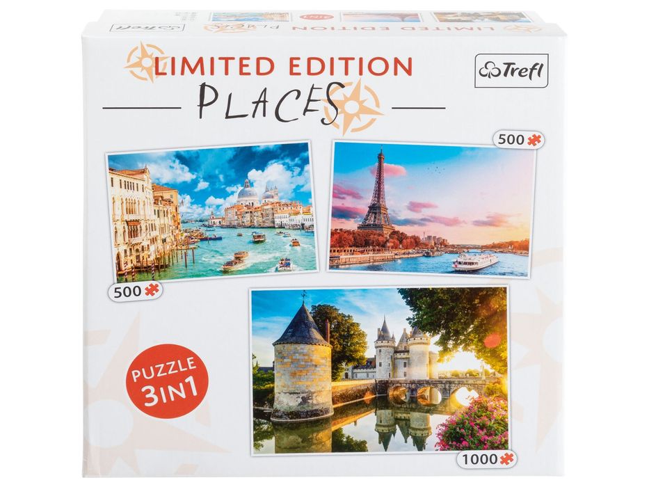 Nowe Trefl Puzzle 3w1, 1000, 500+500 elementów limiter edition