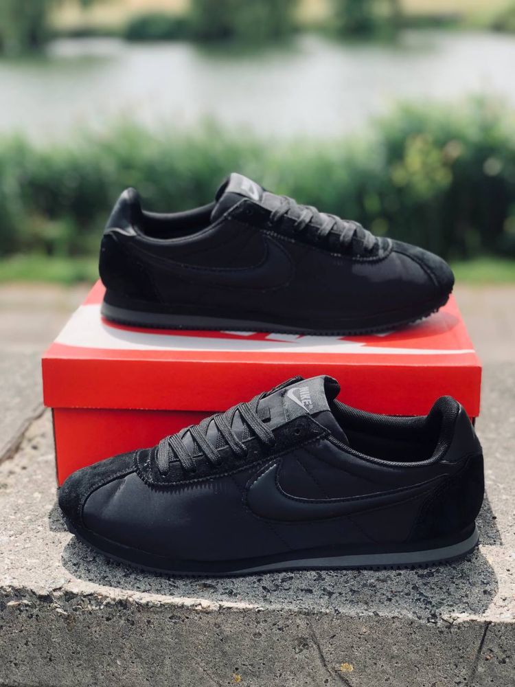 Nike Cortez Nylon Black кроссовки мужские черные Найк Кортез