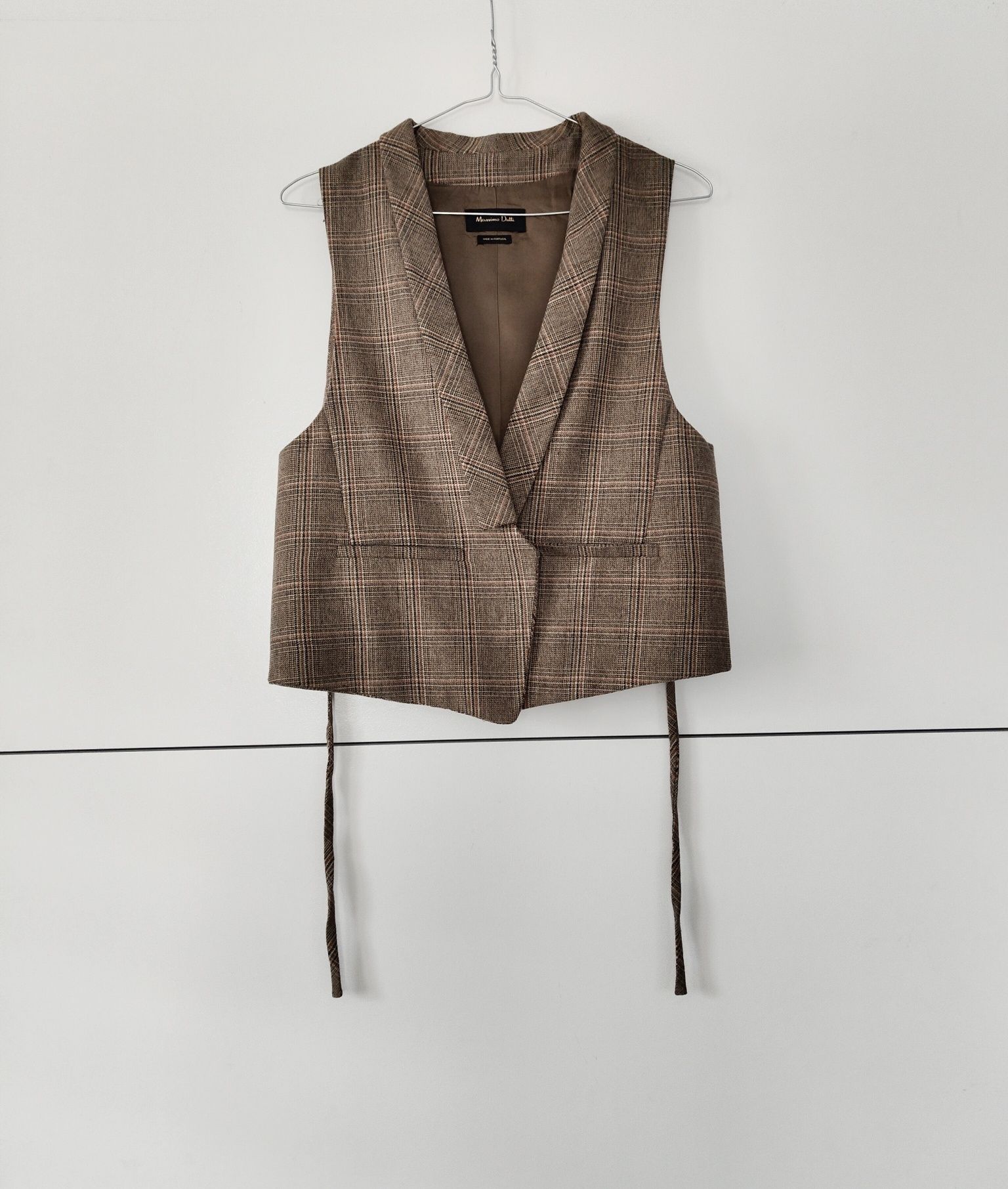 Garnitur Massimo dutti 36 S kamizelka spodnie wełniany wiskozowy