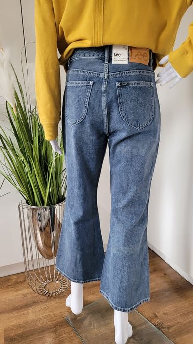 Spodnie damskie jeansowe dzwony bootcut niebieskie Lee W27/L26
