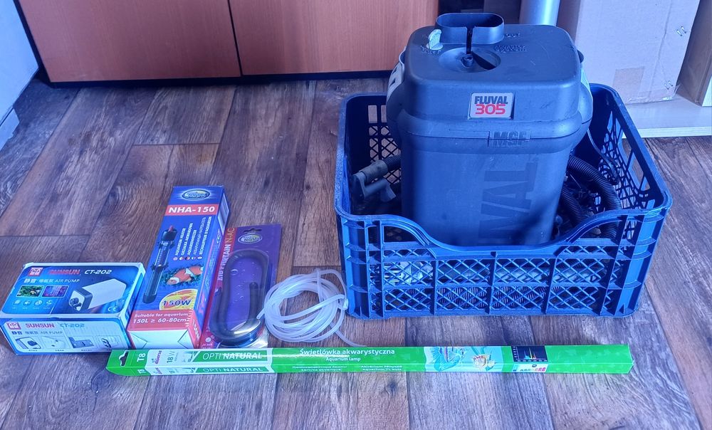 Akwarium zestaw 80x40x40 128L